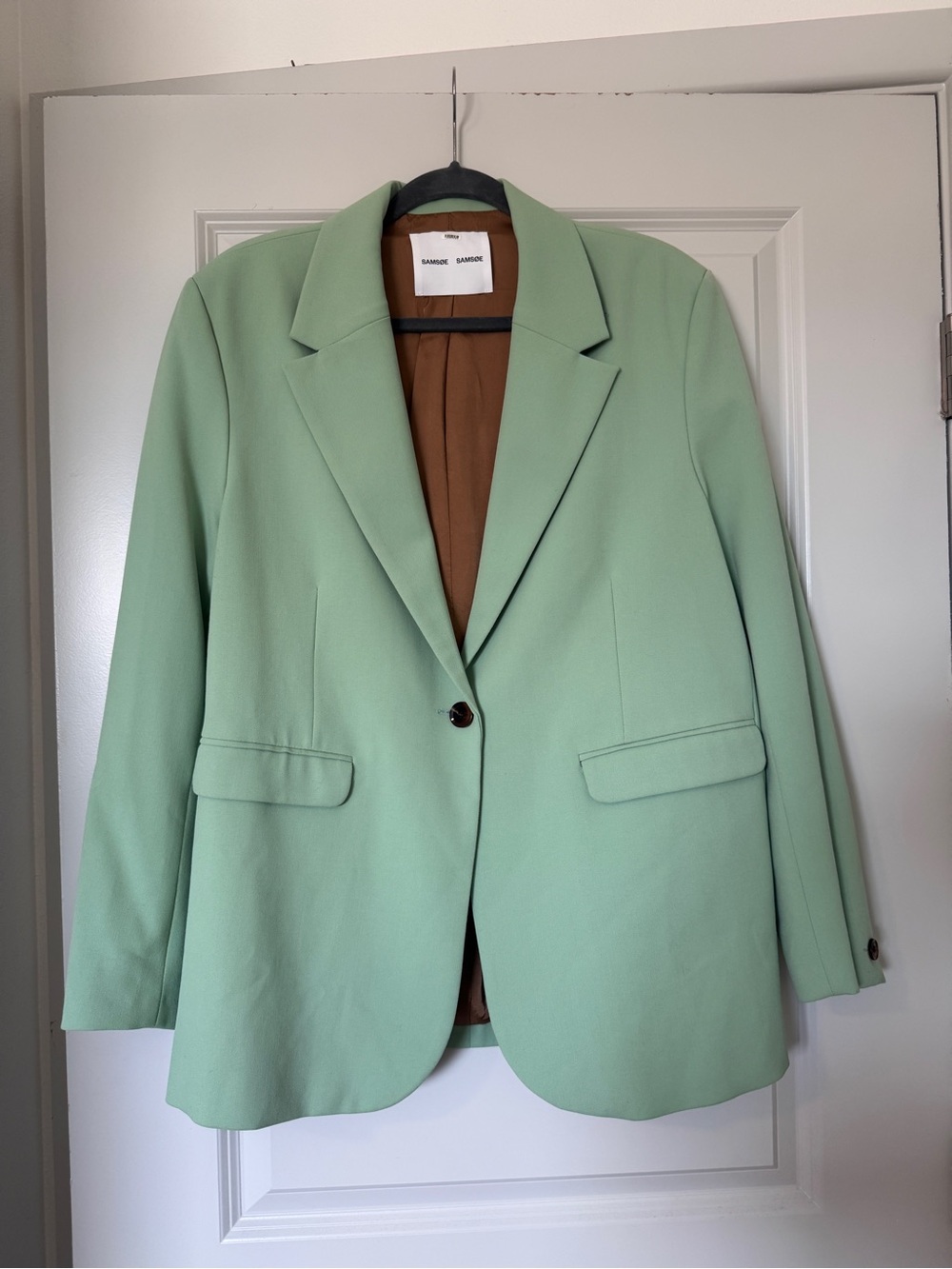 Oversized Mint Green Tailored Blazer Jacket